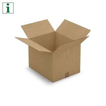 RAJA single wall multi-depth cardboard boxes, 400x330x200-300mm - 1