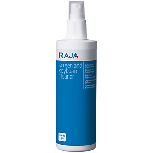 RAJA Spray pulizia schermi e tastiere, Flacone da 250 ml RAJA Spray pulizia schermi e tastiere, Flacone da 250 ml