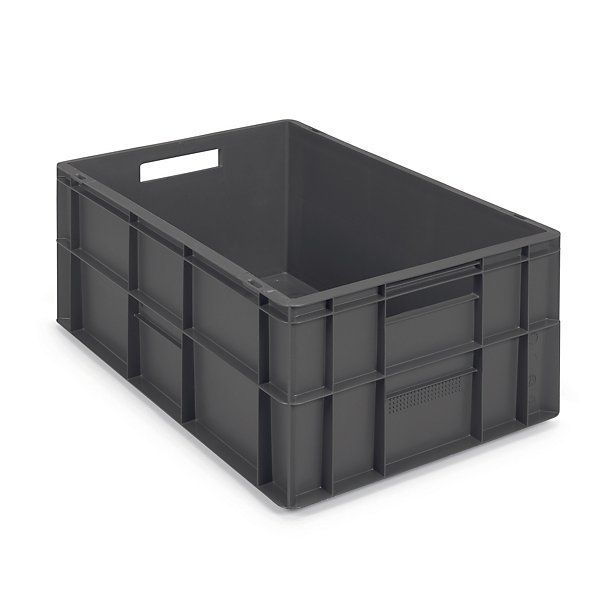 RAJA Stackable Euro Containers and Lids - Black - 5