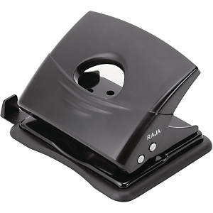 RAJA Taladro manual, 2 orificios, capacidad para 18 hojas, negra RAJA Taladro manual, 2 orificios, capacidad para 18 hojas, negra