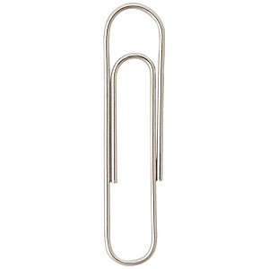 RAJA Trombones acier nickelé 32 mm bout rond - Boîte de 100