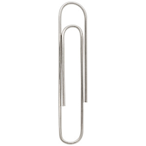 RAJA Trombones acier nickelé 50 mm bout rond - Boîte de 100 RAJA Trombones acier nickelé 50 mm bout rond - Boîte de 100