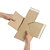 RAJA Étui emballage postal carton brun avec fermeture adhésive - 14 x 12,5 cm - 1 à 4 CD ou jeux vidéo - Lot de 25 - 4