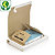 RAJA Étui emballage postal carton brun avec fermeture adhésive - 43 x 31 cm - Format A3 cadre, tableau - Lot de 25 - 1
