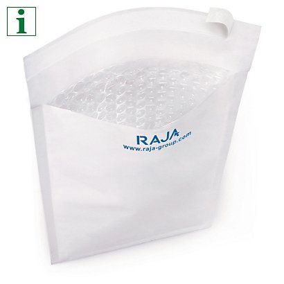 RAJA white bubble envelopes, 120x215mm, pack of 100 - 1