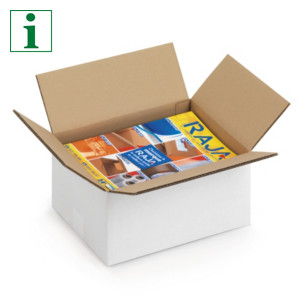 RAJA white, double wall flat cardboard boxes RAJA white, double wall flat cardboard boxes
