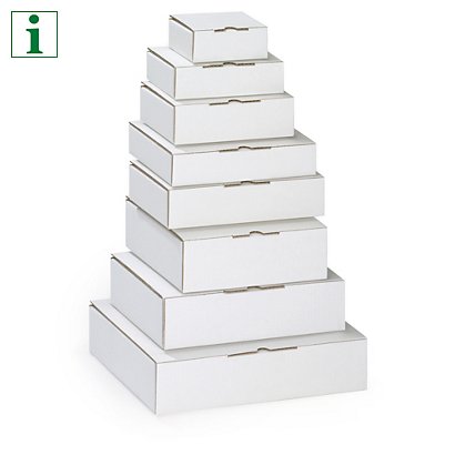 RAJA white foam postal boxes, 240x180x50mm - 1