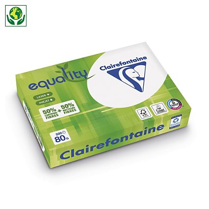 Ramette papier 50% recyclé A4 80g Equality CLAIREFONTAINE