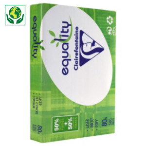 Ramette papier recyclé A4 80g Equality CLAIREFONTAINE Ramette papier recyclé A4 80g Equality CLAIREFONTAINE