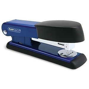 Rapesco Bowfin Grapadora manual metálica, capacidad para 25 hojas, compatible con grapas  26/6 y 24/6, Negro