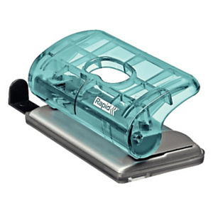 Rapid BabyRay FC5 Mini perforatore a 2 fori Colour'Ice, Capacità 10 fogli, Blu traslucido Rapid BabyRay FC5 Mini perforatore a 2 fori Colour'Ice, Capacità 10 fogli, Blu traslucido
