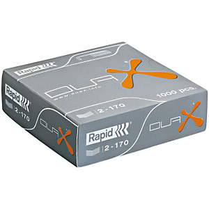 Rapid Grapas para grapadora DUAX, 20 mm de longitud, acero galvanizado, caja de 1000 Rapid Grapas para grapadora DUAX, 20 mm de longitud, acero galvanizado, caja de 1000