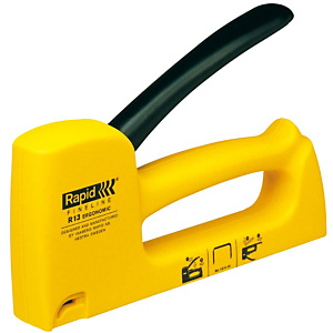 Rapid Hobby R13E Grapadora clavadora, ergonómica, compatible con tamaños de grapa 13/4 - 10, amarilla Rapid Hobby R13E Grapadora clavadora, ergonómica, compatible con tamaños de grapa 13/4 - 10, amarilla