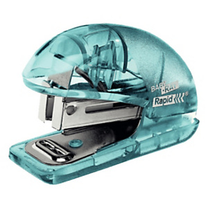 Rapid ICE F4 Grapadora manual mini, capacidad para 10 hojas, compatible con grapas 24/6 y 26/6, color azul Rapid ICE F4 Grapadora manual mini, capacidad para 10 hojas, compatible con grapas 24/6 y 26/6, color azul