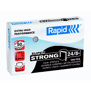 Rapid Punti - Modello 24/8+ - Passo 12 mm - Gamba 8,5 mm (confezione 1000 pezzi) Rapid Punti - Modello 24/8+ - Passo 12 mm - Gamba 8,5 mm (confezione 1000 pezzi)