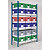 Rayonnage archives pour caisses d’archives - Simple face - L. 125 x P. 50 cm - Elément Départ - Bleu - 4