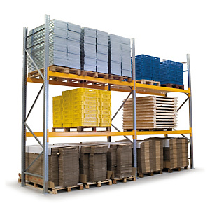Rayonnage d'extérieur en acier époxy et galvanisé modulable à palettes Rayonnage d'extérieur en acier époxy et galvanisé modulable à palettes