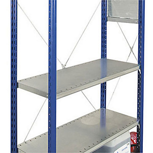 Rayonnage industriel Tôlé 200 - Galvanisé - P. 40 cm - A tablettes pleines - Elément Départ