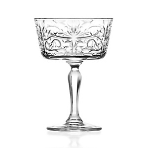 RCR CRISTALLERIA ITALIANA Coppa Champagne in vetro, Collezione Tattoo, Capacità 270 ml, Trasparente (confezione 6 pezzi) RCR CRISTALLERIA ITALIANA Coppa Champagne in vetro, Collezione Tattoo, Capacità 270 ml, Trasparente (confezione 6 pezzi)