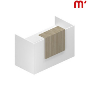 Reception BeCome 1 bancone da 160 cm, Ingombro totale 165 x 82,5 x 105 cm, Bianco/Rovere Reception BeCome 1 bancone da 160 cm, Ingombro totale 165 x 82,5 x 105 cm, Bianco/Rovere