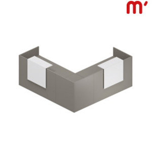 Reception BeCome 2 banconi da 160 cm + 1 modulo angolare da 80 cm, Ingombro totale 245 x 245 x 105 cm, Tortora/Bianco Reception BeCome 2 banconi da 160 cm + 1 modulo angolare da 80 cm, Ingombro totale 245 x 245 x 105 cm, Tortora/Bianco