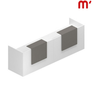 Reception BeCome 2 banconi da 160 cm, Ingombro totale 325 x 82,5 x 105 cm, Bianco/Tortora Reception BeCome 2 banconi da 160 cm, Ingombro totale 325 x 82,5 x 105 cm, Bianco/Tortora