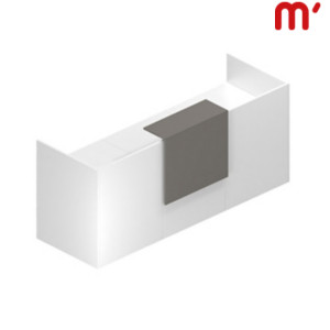 Reception BeCome 3 banconi da 80 cm, Ingombro totale 245 x 82,5 x 105 cm, Bianco/Tortora Reception BeCome 3 banconi da 80 cm, Ingombro totale 245 x 82,5 x 105 cm, Bianco/Tortora