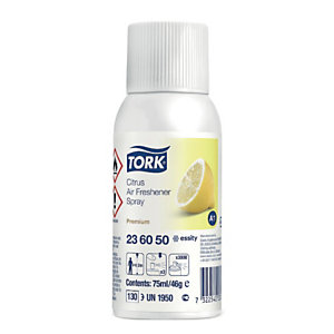 Recharge pour diffuseur de parfum Tork A1 Citron, 12 aérosols de 75 ml