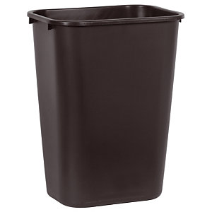 Rechthoekige plastic vuilnisbak 39 L zwart