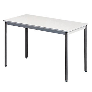 Rechthoekige tafel 120 x 60 cm grijs legblad / grijze poten