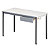 Rechthoekige tafel 120 x 60 cm grijs legblad / grijze poten - 2