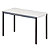 Rechthoekige tafel 120 x 60 cm grijs legblad / zwarte poten - 1