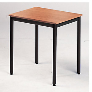 Rechthoekige tafel 70 x 60 cm beuk legblad / zwarte poten