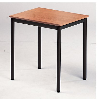 Rechthoekige tafel 70 x 60 cm beuk legblad / zwarte poten