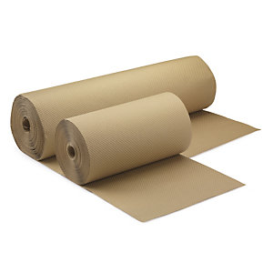 Recycled embossed wrapping paper rolls