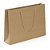 Recycled Kraft paper gift bags with paper handles, natural, 180x220x65mm, pack of 12 - 1
