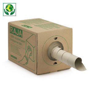 Recyklovaný výplňový papír v dávkovacích krabicích | RAJA
