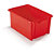 Red, stack and store plastic containers, 32L, pack of 5 - 2