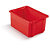 Red, stack and store plastic containers, 52L, pack of 5 - 1