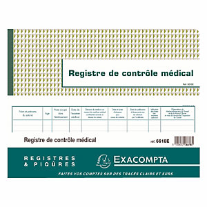 Registre de contrôle médical Exacompta 6618 E Format 24 x 32 cm