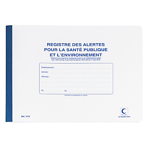 Registre social obligatoire "Alertes pour la santé publique et l'environnement" 21 x 29,7 cm 48 pages