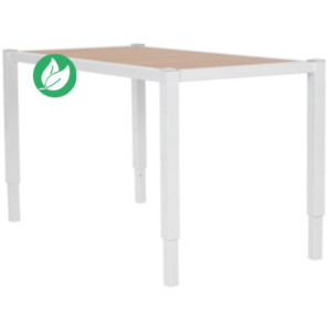 Rehausse pour Bibliothèque Budget - L.80 x P.42 x H.35 cm - Plateau Chêne - Pieds Blanc Rehausse pour Bibliothèque Budget - L.80 x P.42 x H.35 cm - Plateau Chêne - Pieds Blanc