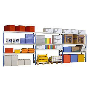 Rek voor zware ladingen-H. 250x B. 180x D. 100 cm- Basiselement Rek voor zware ladingen-H. 250x B. 180x D. 100 cm- Basiselement