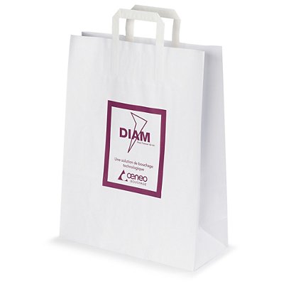 Reklamné papierové tašky s jednostrannou potlačou, 270 x 370 x 120 mm - 1