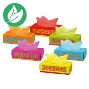 Renova Mouchoirs en papier Red Label boîte de 80 coloris bleu, vert, orange et violet - lot de 16 Renova Mouchoirs en papier Red Label boîte de 80 coloris bleu, vert, orange et violet - lot de 16