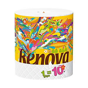 Renova Papier d'essuyage Green Love & Action, double épaisseur, recyclé, 240 feuilles, blanc Renova Papier d'essuyage Green Love & Action, double épaisseur, recyclé, 240 feuilles, blanc