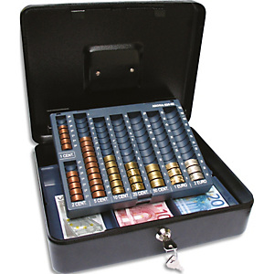 RESKAL Caisse à monnaie+billet COMFORTA acier,livrée avec 2 clés-L30xH9xP24 cm, 1poignée couvercle RESKAL Caisse à monnaie+billet COMFORTA acier,livrée avec 2 clés-L30xH9xP24 cm, 1poignée couvercle