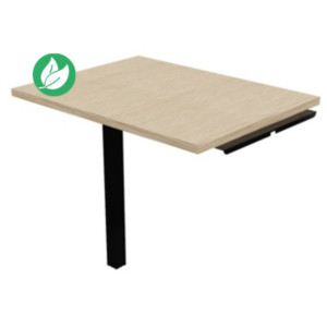 Retour de bureau Burocolor - L.80 x P.60 cm - Plateau Chêne - Pieds Noir Retour de bureau Burocolor - L.80 x P.60 cm - Plateau Chêne - Pieds Noir