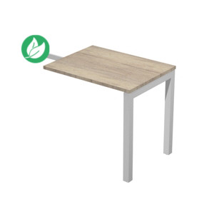 Retour de bureau Eminence - L.80 x P.60 cm - Plateau Chêne canadien - Pieds Aluminium Retour de bureau Eminence - L.80 x P.60 cm - Plateau Chêne canadien - Pieds Aluminium