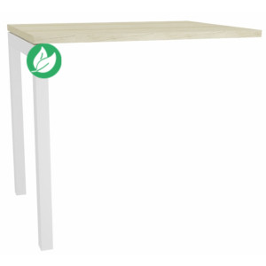 Retour de bureau Eminence - L.80 x P.60 cm - Plateau Chêne canadien - Pieds Blanc Retour de bureau Eminence - L.80 x P.60 cm - Plateau Chêne canadien - Pieds Blanc